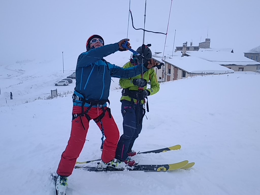 découverte du snowkite avec voile