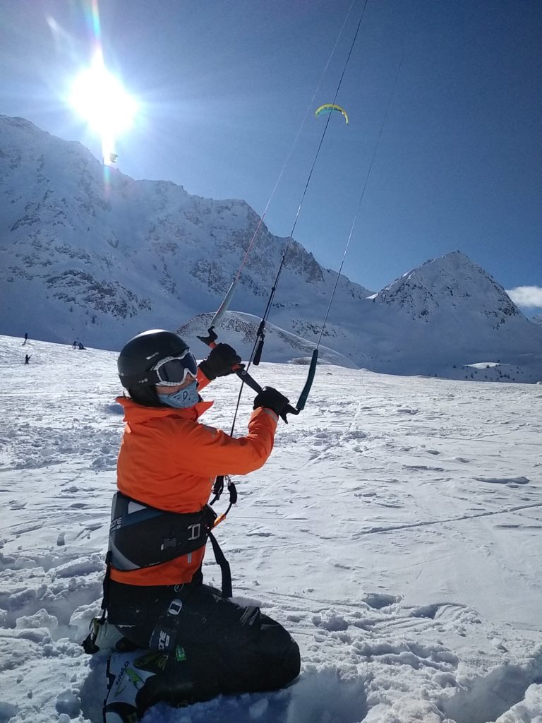 Kite legende snowkite débutant